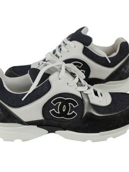 Шанель Sneakers Grey and Black  Athletic Shoes
