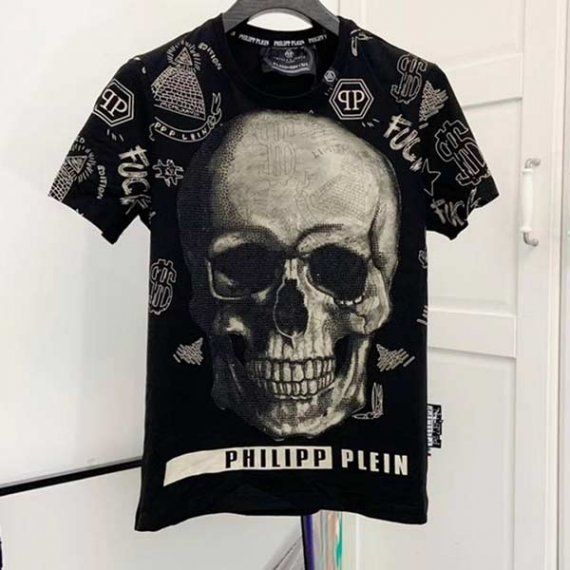 Мужская футболка Philipp Plein с черепом, хлопок