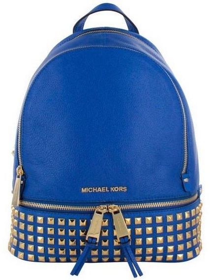 Michael Kors Blue Backpack - Bloomingdale'S Exclusive Small Rhea Zip Soft Venus Studded