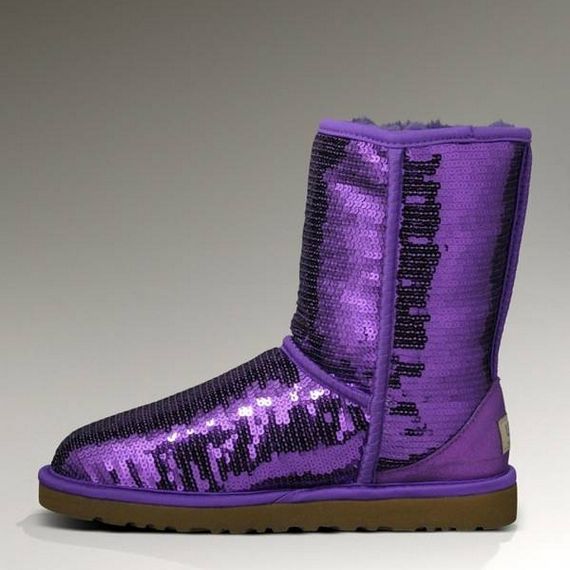 Purple online sparkly uggs
